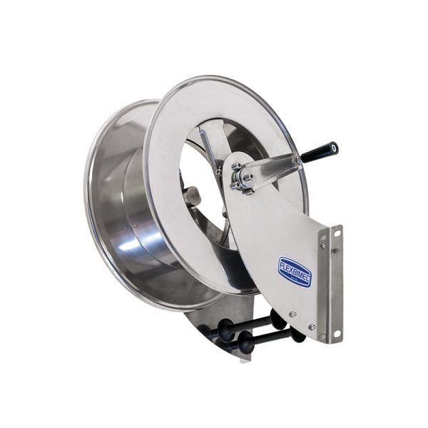 Manual stainless steel hose reel L. max 15 m w/o hose - Ø 1/2"