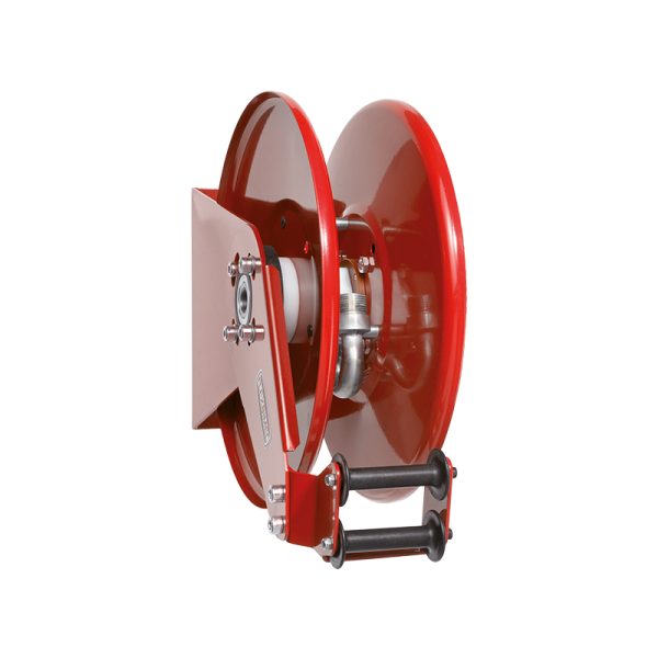 THIN REEL - Spring driven painted steel hose reel with stainless steel shaft - L. max 8 m - ø 1/2" - w/o hose