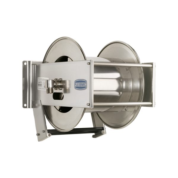 Spring driven stainless steel hose reel L. max 25 m w/o hose - Ø 1"