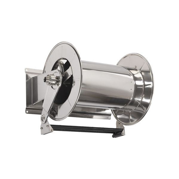 Hose reel twin spring driven stainless steel multi pos. guide L. max 20 m w/o hose - Ø 1 1/4"