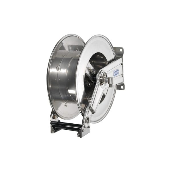 Spring driven stainless steel hose reel L. max 40 m w/o hose - Ø 1/2"