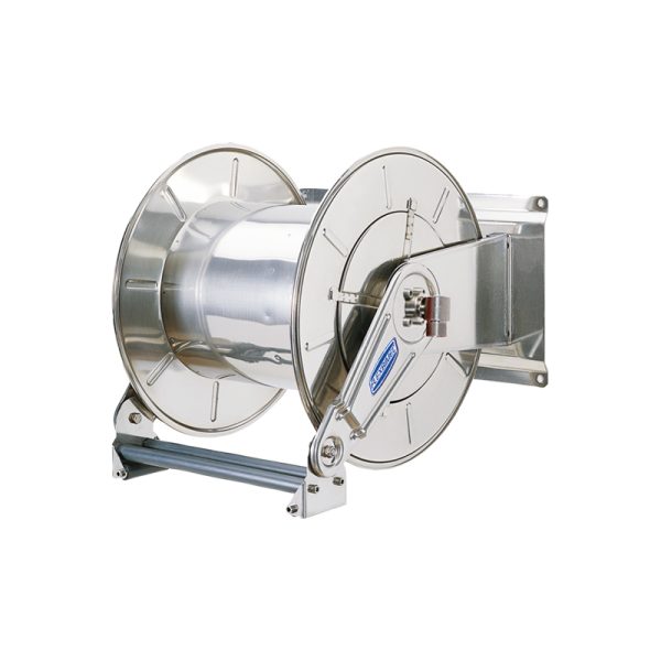 Twin spring driven stainless steel hose reel L. max 30 m w/o hose - Ø 1" - Adjustable arms series