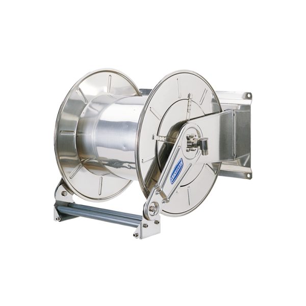 Twin spring driven stainless steel hose reel L. max 100 m w/o hose - Ø 1/2"