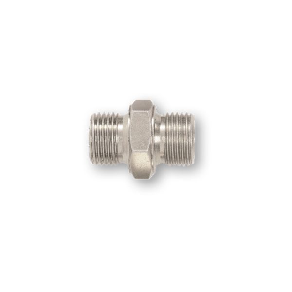 Stainless steel adapter M-M 1/2" x 3/8" BSP