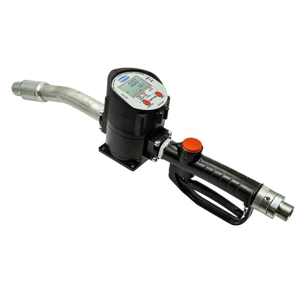 Electronic oval gears flow meter for oil series "Oil Neptune HFlow" with rigid outlet and 3/4" BSP (M) inlet swivel