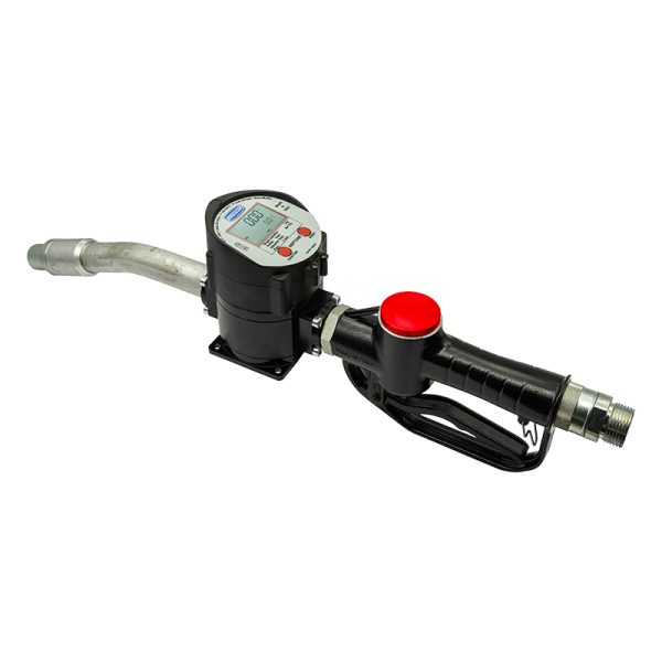 Electronic flow meter for oil series "Oil Neptune HFlow", with control gun, rigid outlet - Connections 1" BSP (F)