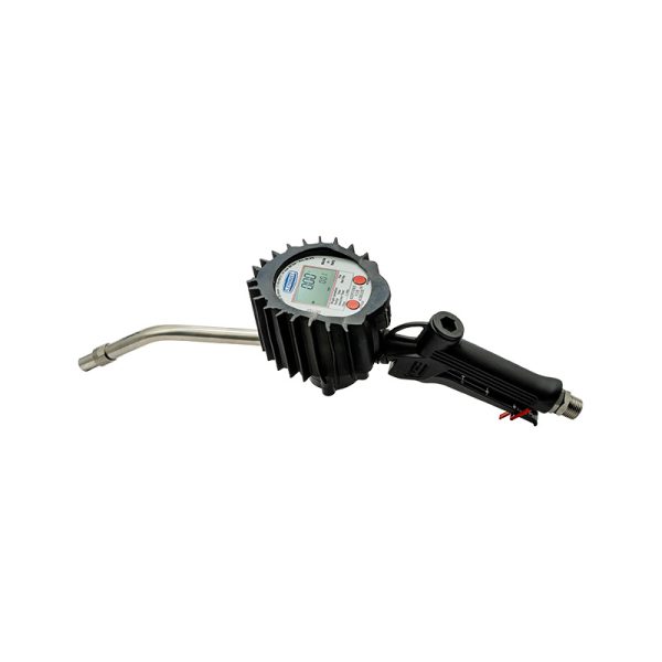 Electronic oval gears flow meter for AdBlue® series "Neptune" with rigid outlet Ø 16 mm and 1/2" BSP (M) inlet swivel