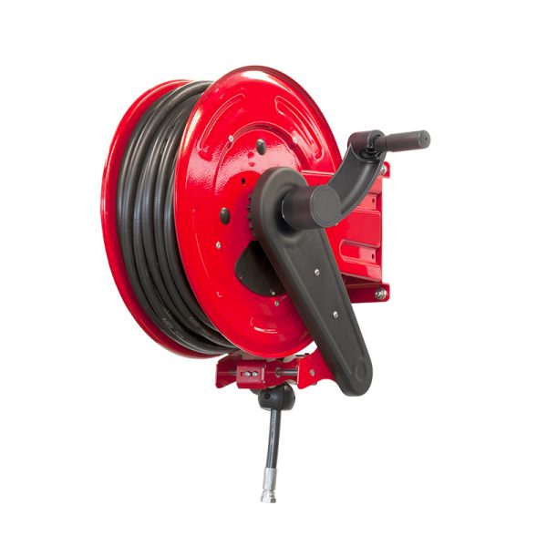 Painted steel manual hose reel ORION RD series for max 30 mt Ø1/2" hose - disc 434 mm - spool 195 mm - drum 250 mm - with hose guide (w/o…