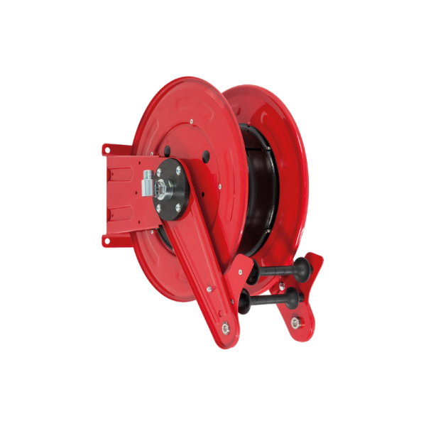 Painted steel automatic spring-driven hose reel ANDROMEDA series for max 15 mt Ø1/2" hose - disc 434 mm - spool 130 mm - drum 250 mm - w/o…