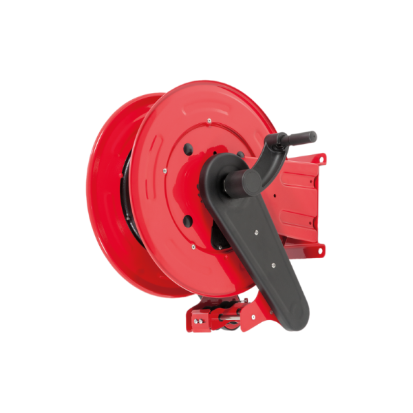 Painted steel manual hose reel ORION RD series for max 20 mt Ø1/2" hose - disc 434 mm - spool 130 mm - drum 250 mm - with hose guide (w/o…