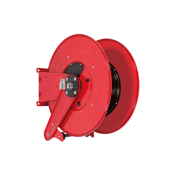 Painted steel automatic spring-driven hose reel ANDROMEDA series for max 35 mt Ø1/2" hose - disc 540 mm - spool 130 mm - drum 335 mm - w/o…