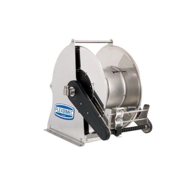 Stainless steel (AISI 304) hydraulic motor-driven hose reel SIRIO series for max 18 mt Ø1" hoses - disc 540 mm - spool 195 mm - drum 250…