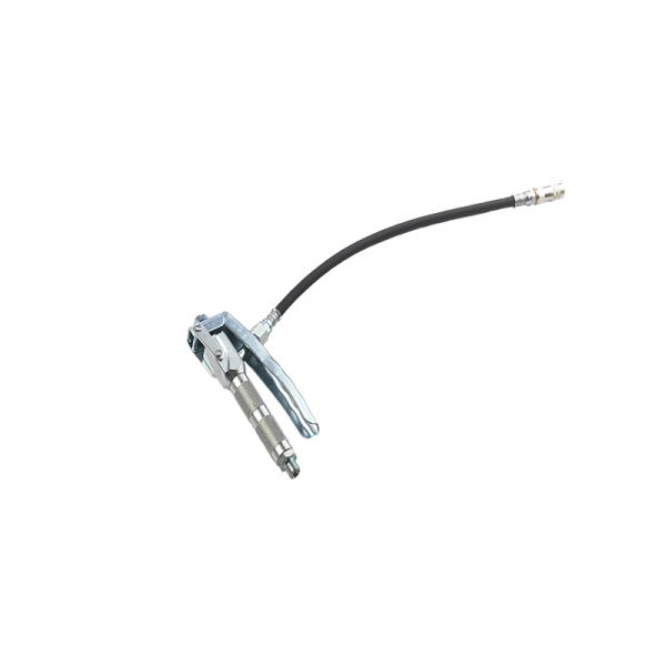Grease gun with flex, hose and 4 jaws coupler