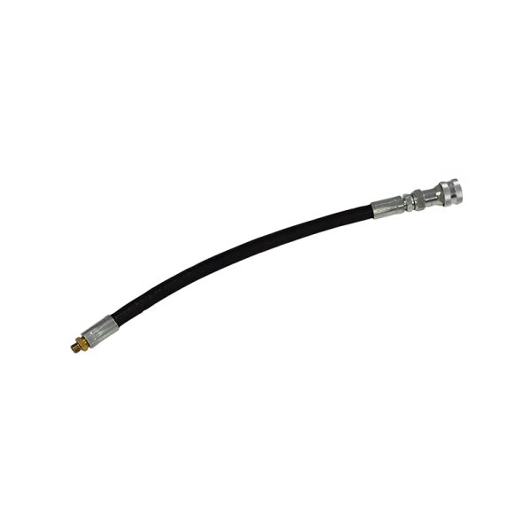 Flexible pipe 1/4" R2T L. 400 mm with quick release fitting for tank refilling in central lube plants