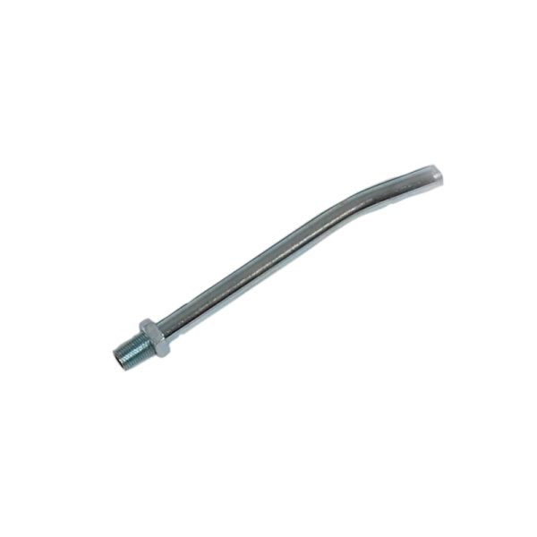 Angles rigid outlet pipe, connections M 10x1, L 130 mm for grease gun