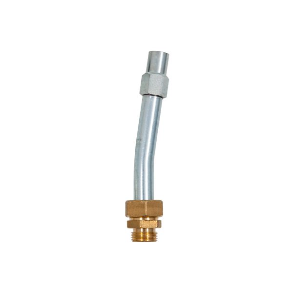 Rigid pipe connection 1/2" (M) with quick coupling for refilling of lever grease guns