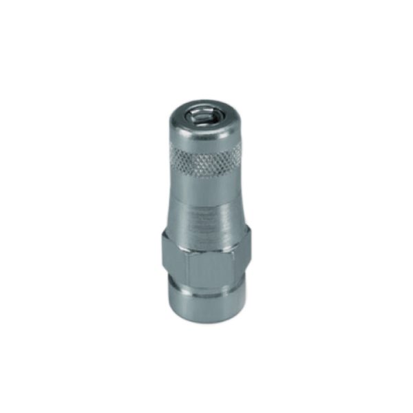 Hydraulic 4-jaws-coupler, heavy duty version, for hydraulic-type grease nipples, M 10x1