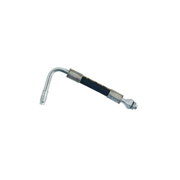 Flexible hose and 80° bent spout with automatic no-drip