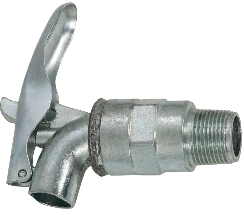 Zinc plated gravity cock, connection thread 3/4" BSP (M)