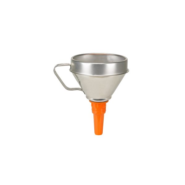 Funnel steel plate galvanized ø 160 mm with removable strainer, brass