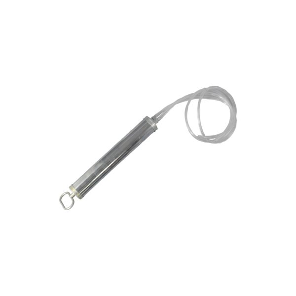 Double acting syringe with rigid pipe for oil, antifreeze, fuel, washer fluid, capacity 1000 ml