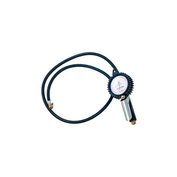 Precision tyre inflating gun with gauge