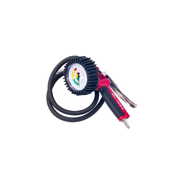 Precision tyre inflating gun setting to the CEE norms