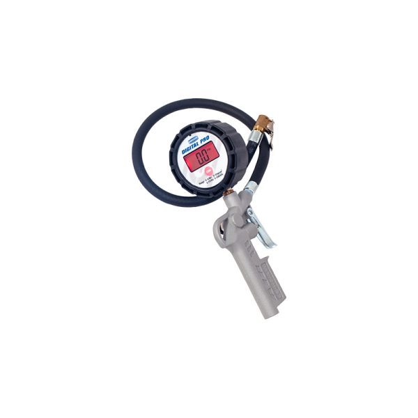 Precision tyre inflating gun with gauge