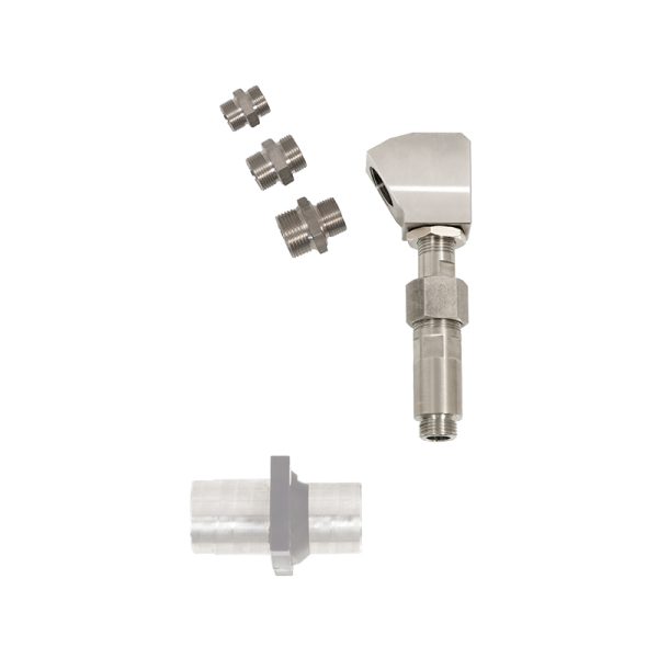 90° degrees curve in AISI 304 stainless steel - connection 1/2" BSP (M) - ø 12 mm - for 335 mm drum