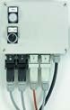 12 VDC simplified electrical panel with activation buttons for motor-driven hose reels
