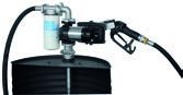 Petrol transfer kit composed by electric pump 230 Vac, flexible hose, mechanical meter and gun