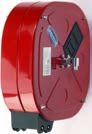 Hose reel spring driven painted steel - encased - L. max 15 m - w/o hose