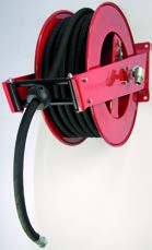 Spring driven painted steel hose reel L. max 8 m w/o hose - Ø 3/4"