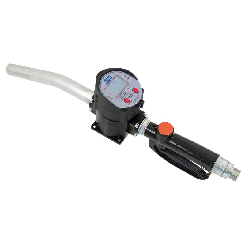 Electronic oval gears flow meter for grease, series "2TT - GREASE NEPTUNE 3/4" " with grease control gun and rigid outlet pipe, for…