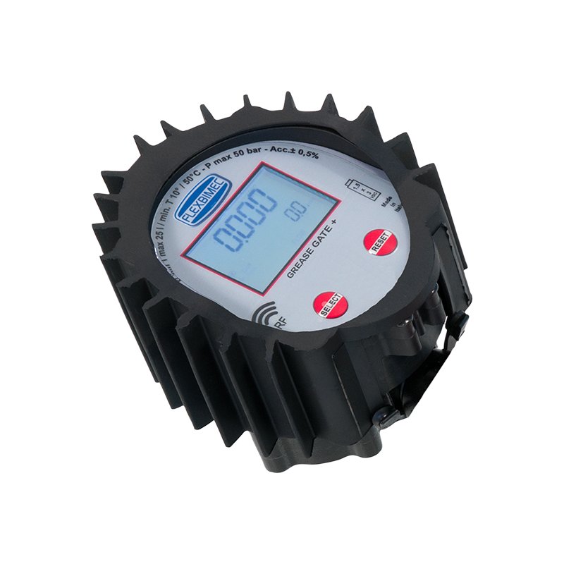Electronic oval gears flow meter for grease, series "2TT - GREASE NEPTUNE 1/2" " for use as inline meter