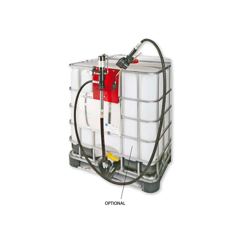 Pneumatic oil kit with bracket for 1000 l steel stocking tank with 5:1 oil pump