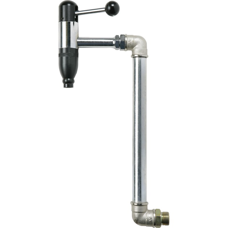Springs operated spigot with extension to connect it directly to the air- operated pumps - Extension H 400 mm
