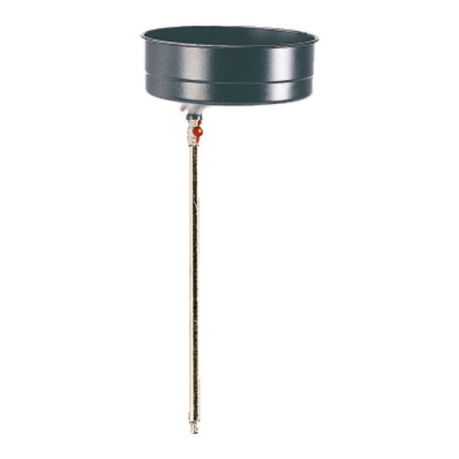 Painted steel recovery circular basin capacity 10 l with pipe Ø 28 mm