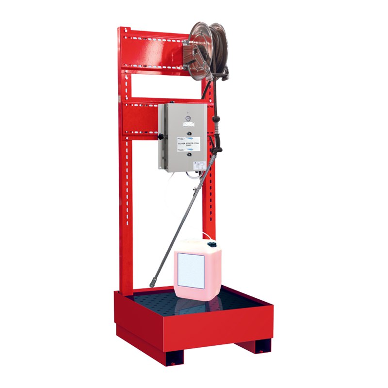 FOAMER SPRAYER HYDRA - Pneumatic foaming mixer nebulizer art. no. 3385/5C with stainless steel hose reel with L. 10 m hose and special…