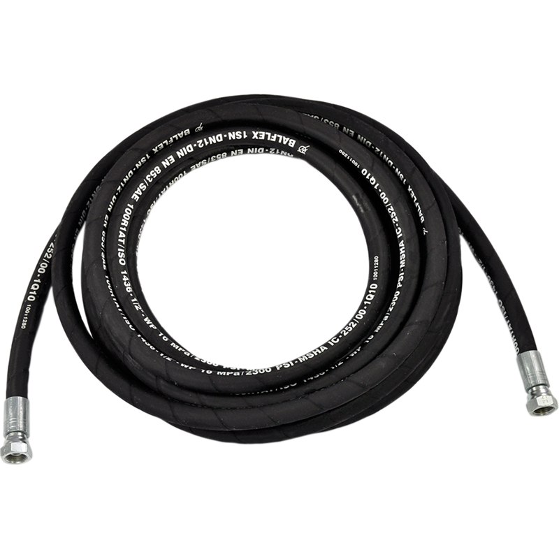 Flexible hose for grease and water high pressure Ø 1/4" (Ø 6.4 mm) R2 length 0.5 m