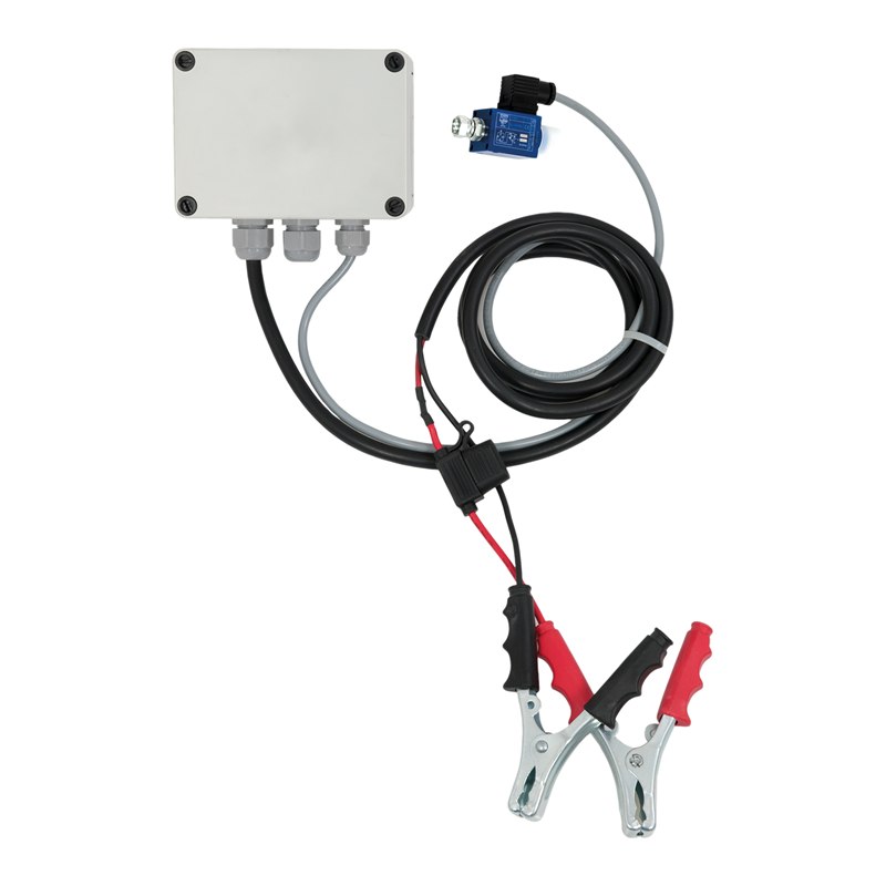Electrical safety panel for 12 Vdc electric pumps