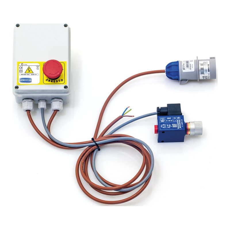 Plastic Security Panel with automatic stop for 230 Vac electric pumps single-phase, with pressure switch