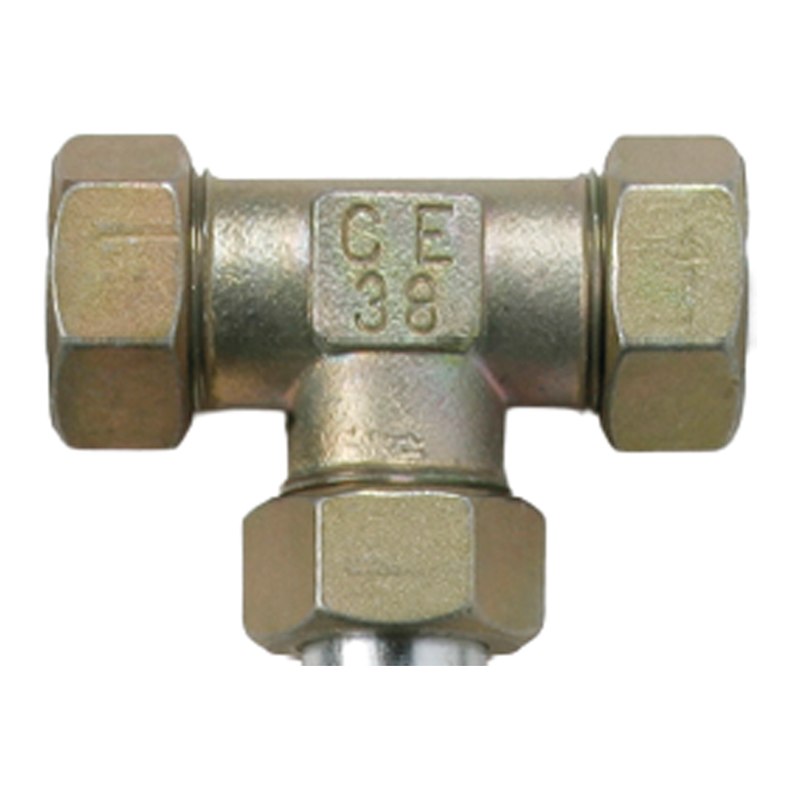 Nose adapter for rigid hose-line - "T" form - Ø 35 mm x Ø 35 mm x Ø 35 mm