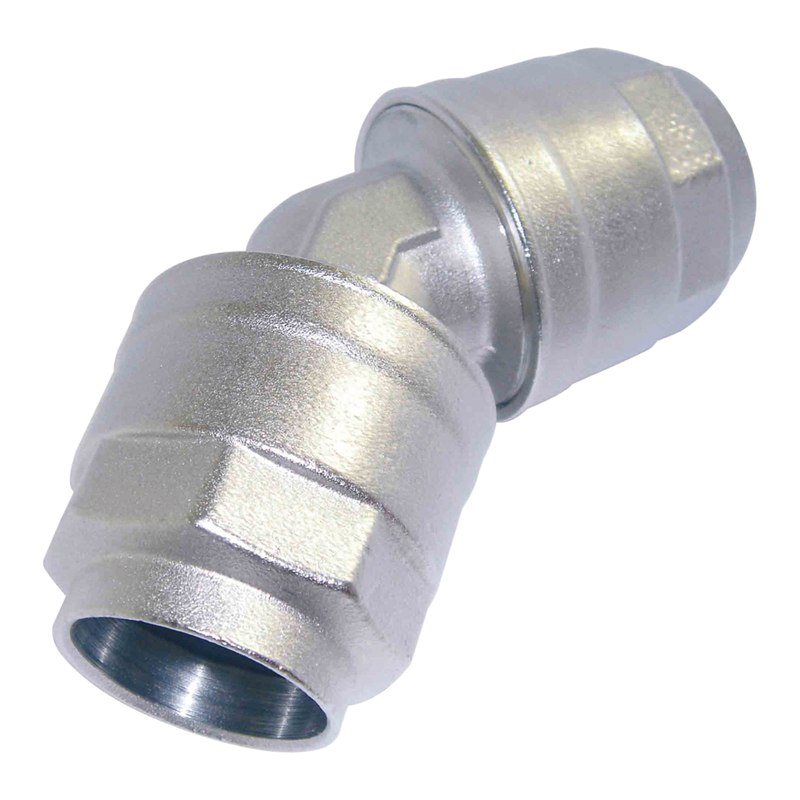 Intermediate elbow connector 135° for compressed air pipe - Ø 32 x 32 mm