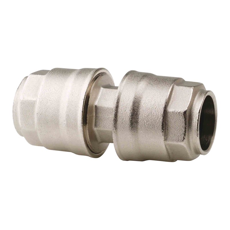 Intermediate straight connector for compressed air pipe - Ø 20 mm x 20 mm