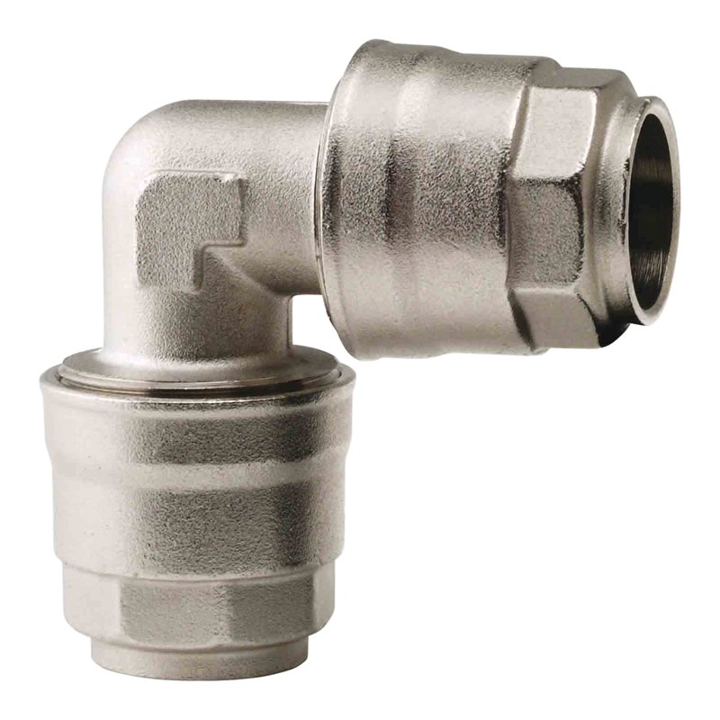 Intermediate elbow connector 90° for compressed air pipe - Ø 20 mm x 20 mm