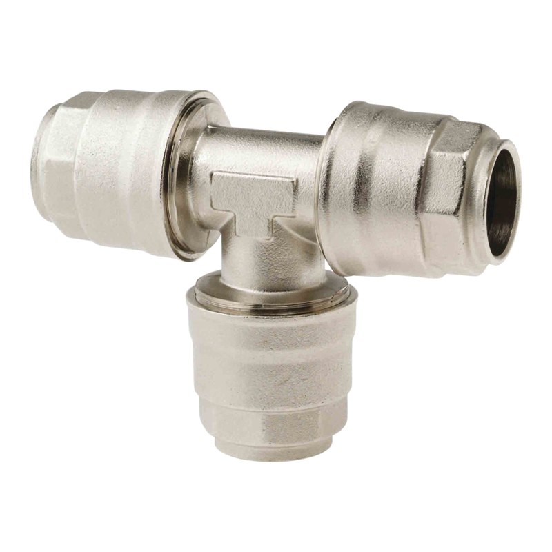 Intermediate tee connector for compressed air pipe - Ø 20 mm x 20 mm