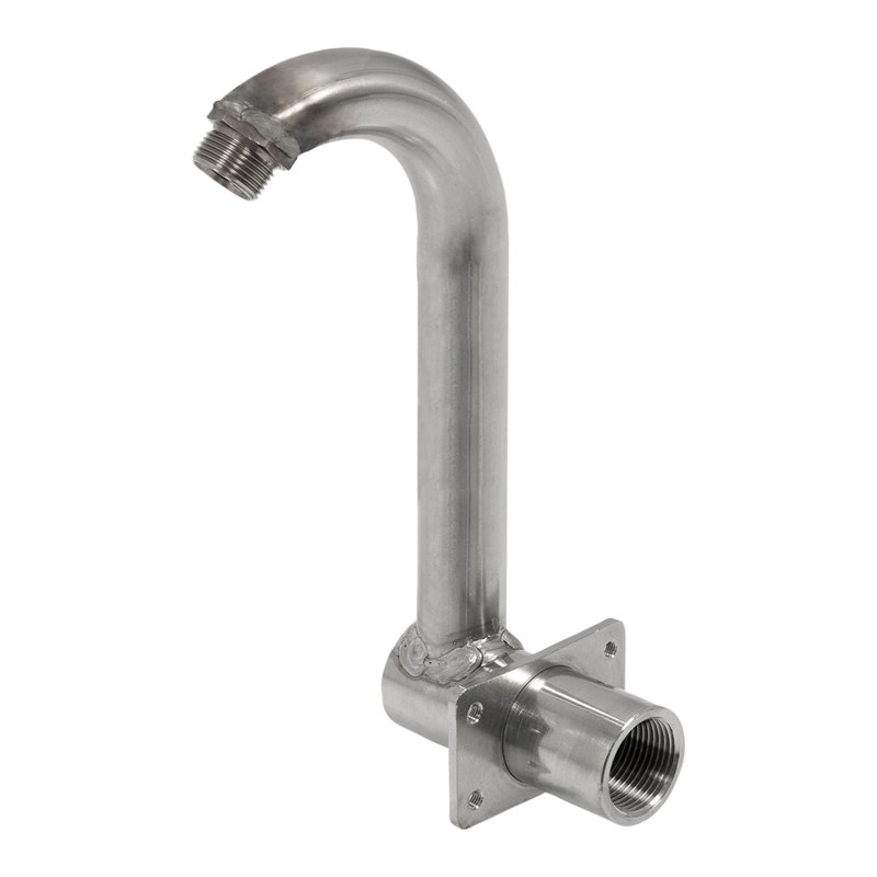 Gooseneck adapter in stainless steel AISI 304 for hose reels, 3/4" M, internal Ø 19 mm - for hose reel with drum ø 335 mm